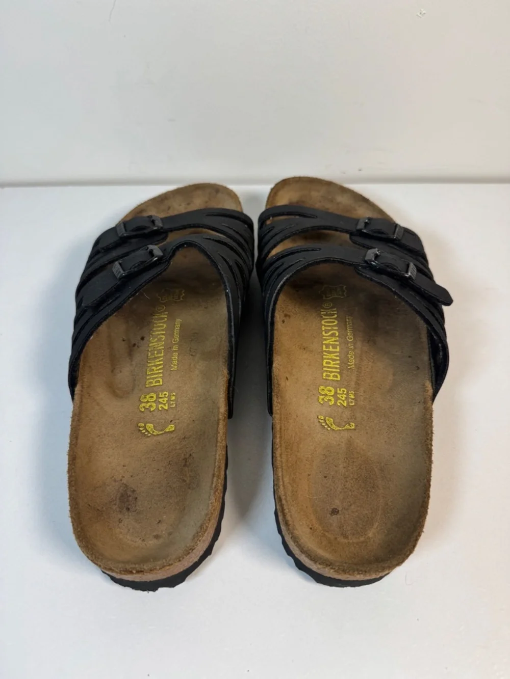 Birkenstock Granada Black Strappy Slide Sandals - EU Size 38 (US Women’s 7-7.5)